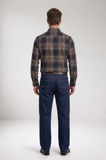 Afbeelding in Gallery-weergave laden, Navy/Brown Twill Check
