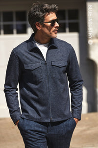 Navy Pied-de-Poule