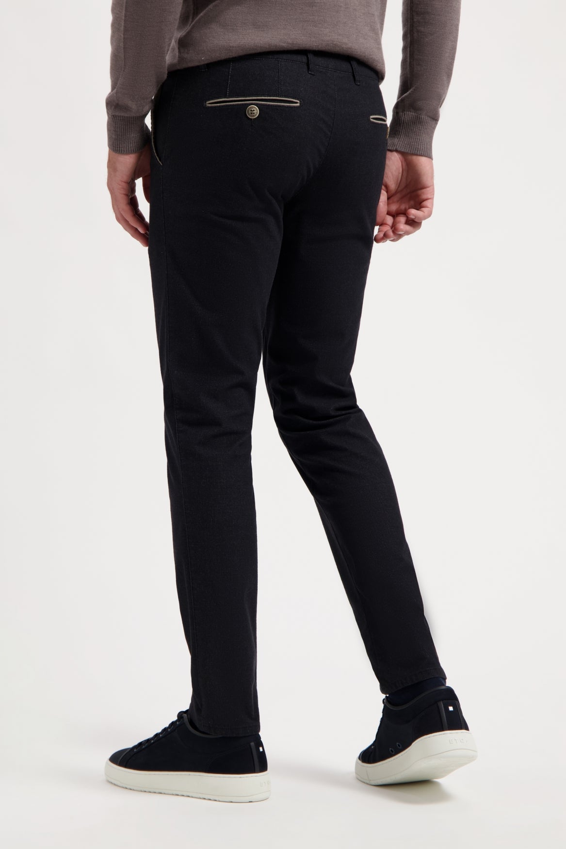 Dark Navy Wool Look