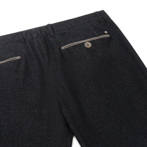 Dark Navy Wool Look