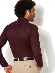 Burgundy Red Piqué