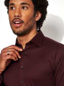 Burgundy Red Piqué