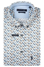 Afbeelding in Gallery-weergave laden, Sand/Navy Blue Tulip Print
