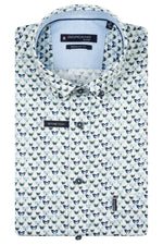 Afbeelding in Gallery-weergave laden, Green/Navy Blue Tulip Print
