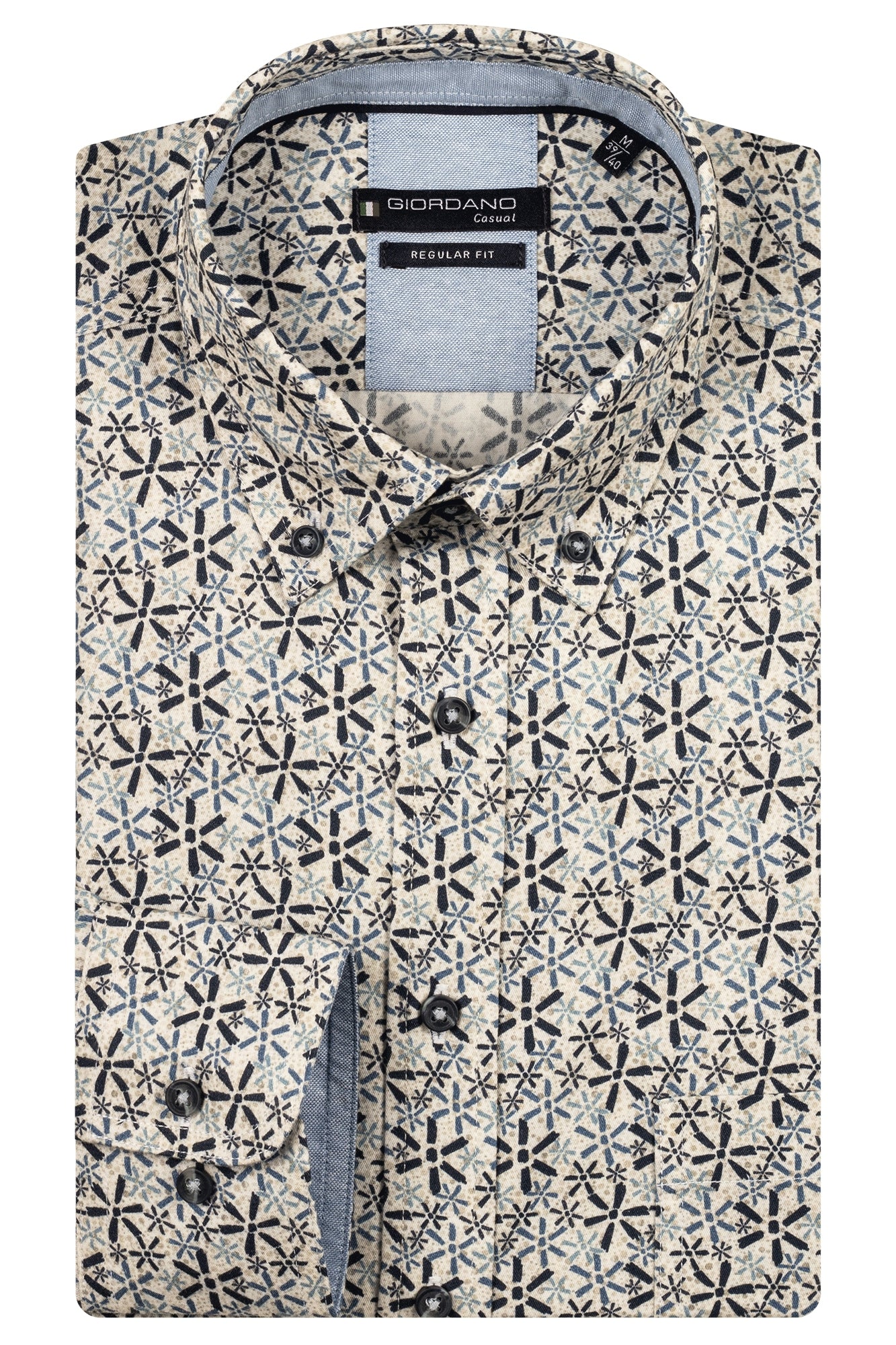 Navy Graphic Flower Print