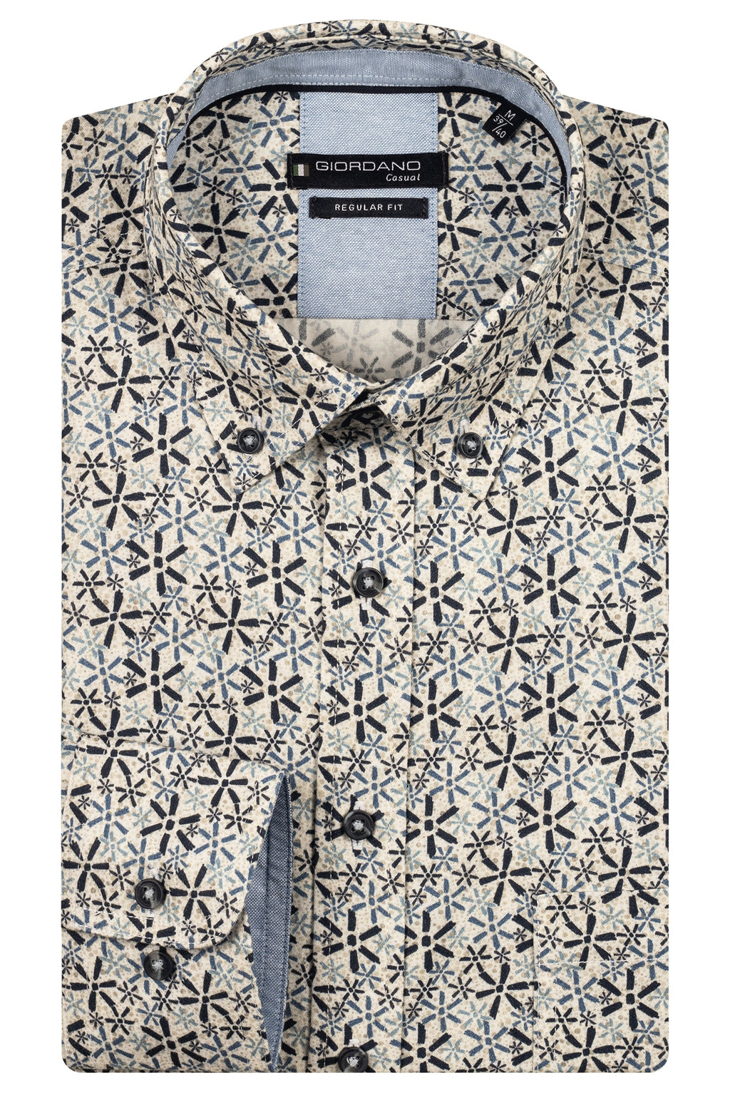 Navy Graphic Flower Print