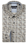 Navy Graphic Flower Print