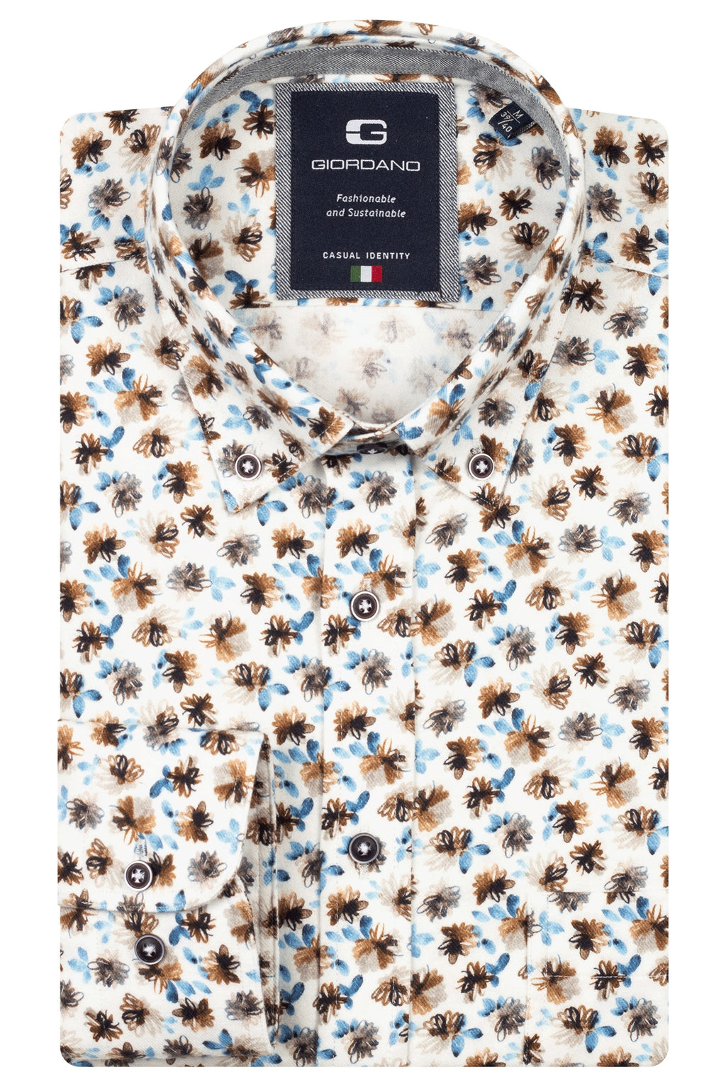 Caramel Graphic Bee/Flower Print