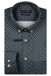 Navy Graphic Little Flowers Print