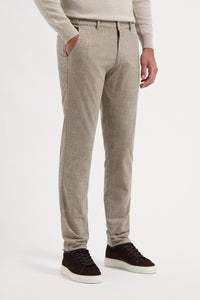 Beige Wool Look Check