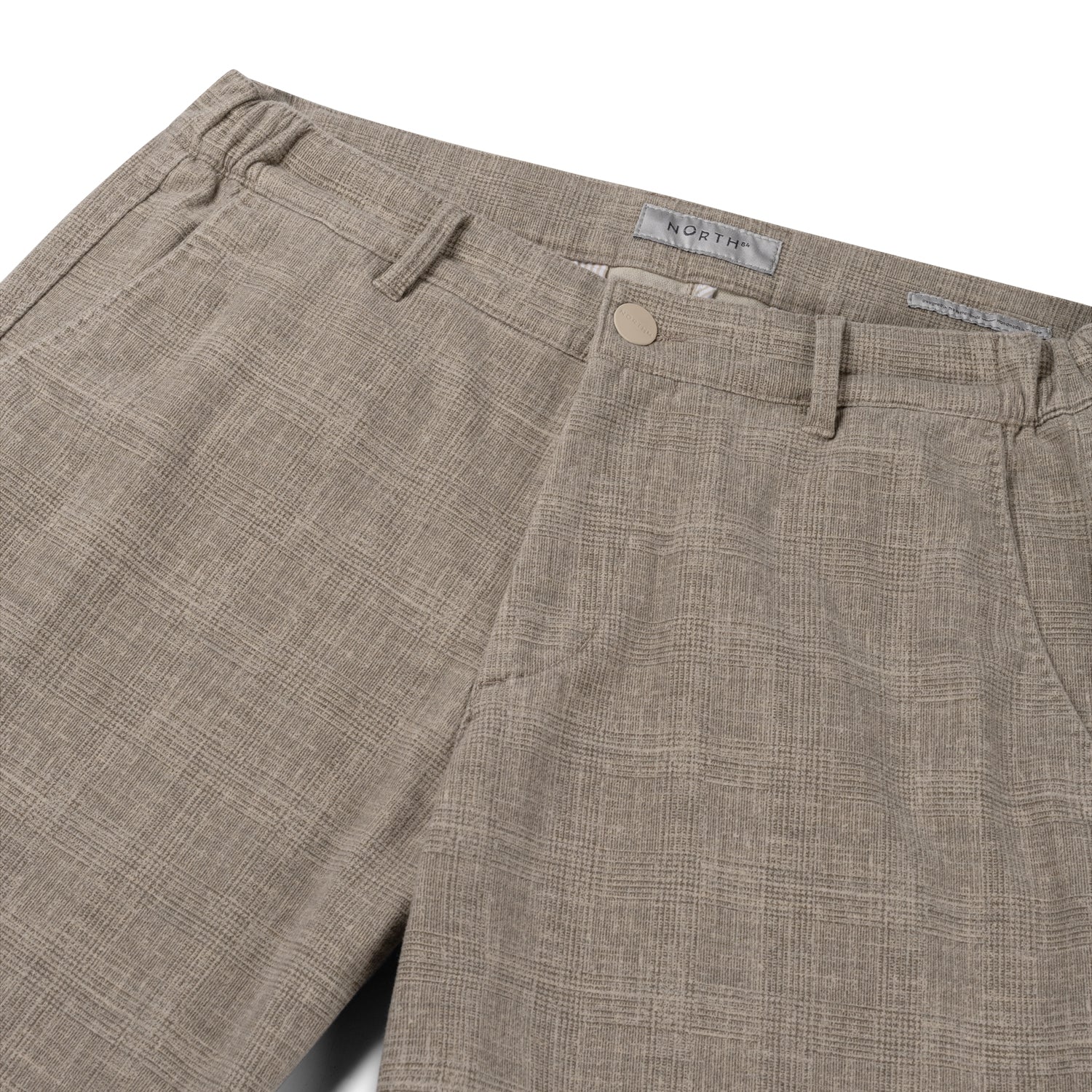 Beige Wool Look Check