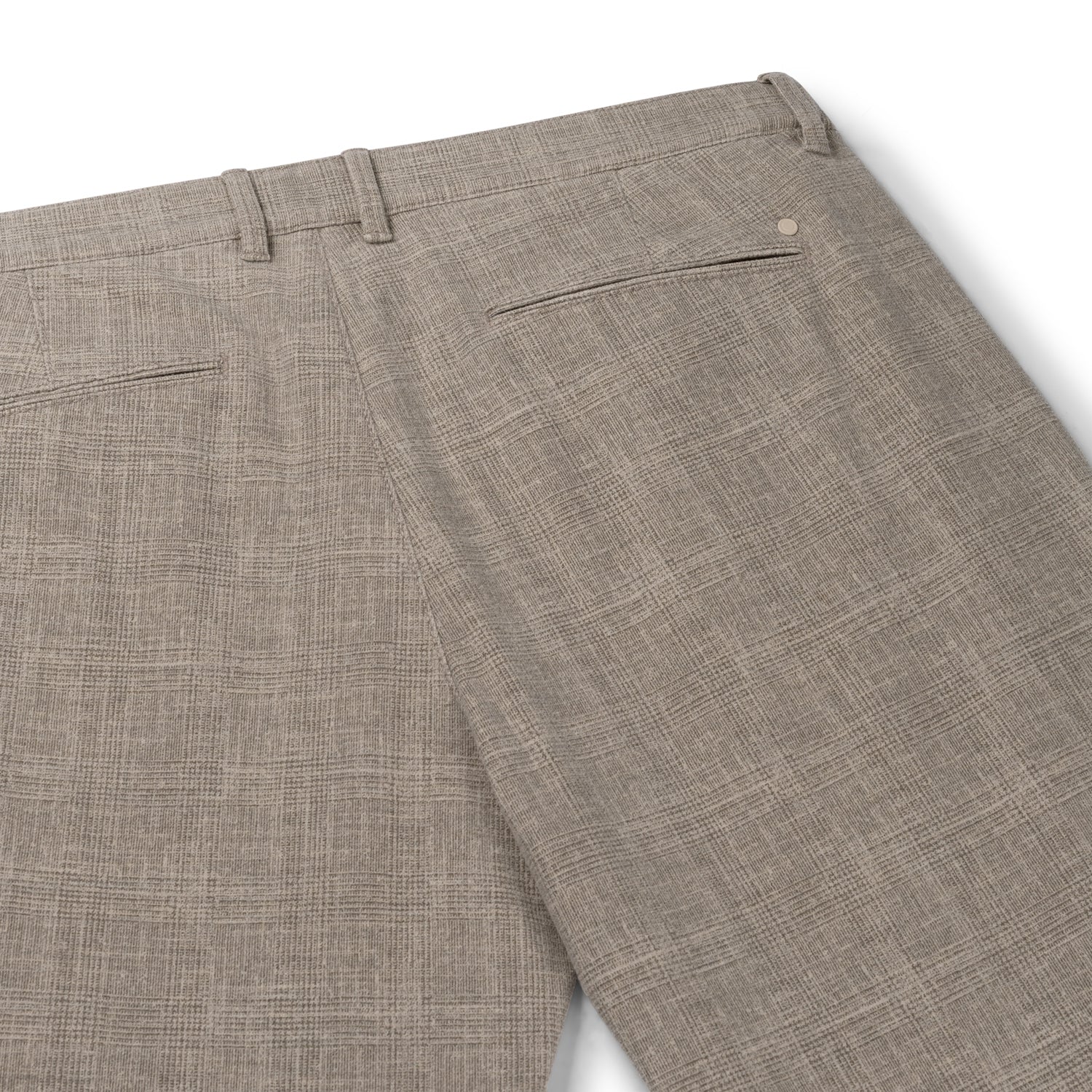 Beige Wool Look Check