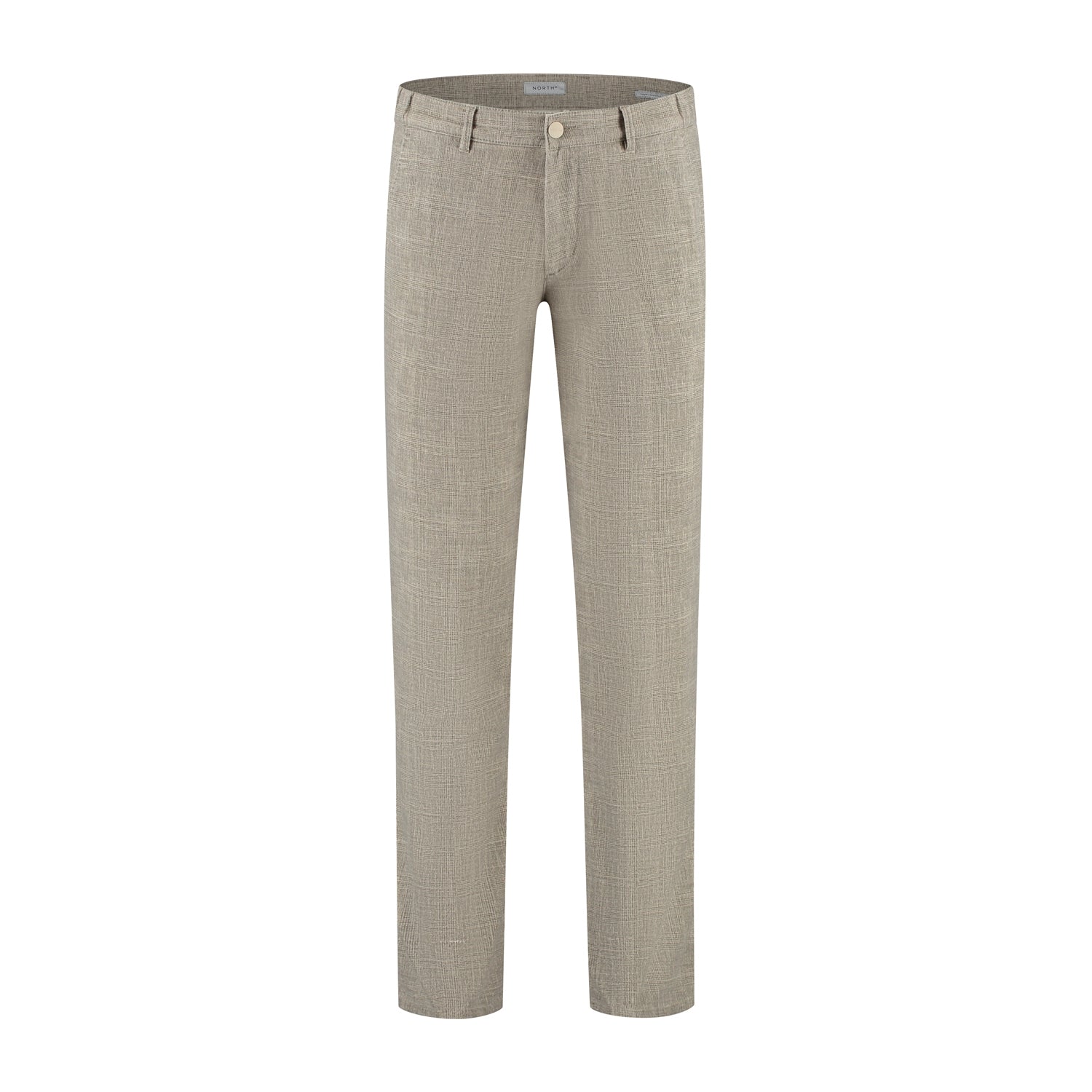 Beige Wool Look Check