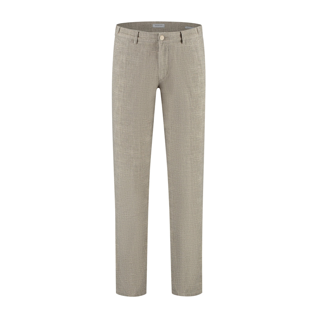Beige Wool Look Check